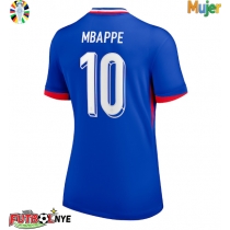 Camiseta Francia Kylian Mbappe #10 Primera Equipación para mujer Eurocopa 2024 manga corta